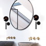 Opviq King - 11456 Lámpara de pared de metal negro con tapa de cristal